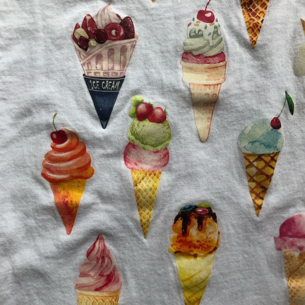 Rock Candy Ice Cream Print White Tank Top - Picture 4 of 8
